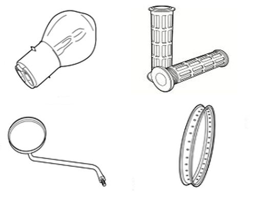 Moped frame parts for classic mopeds