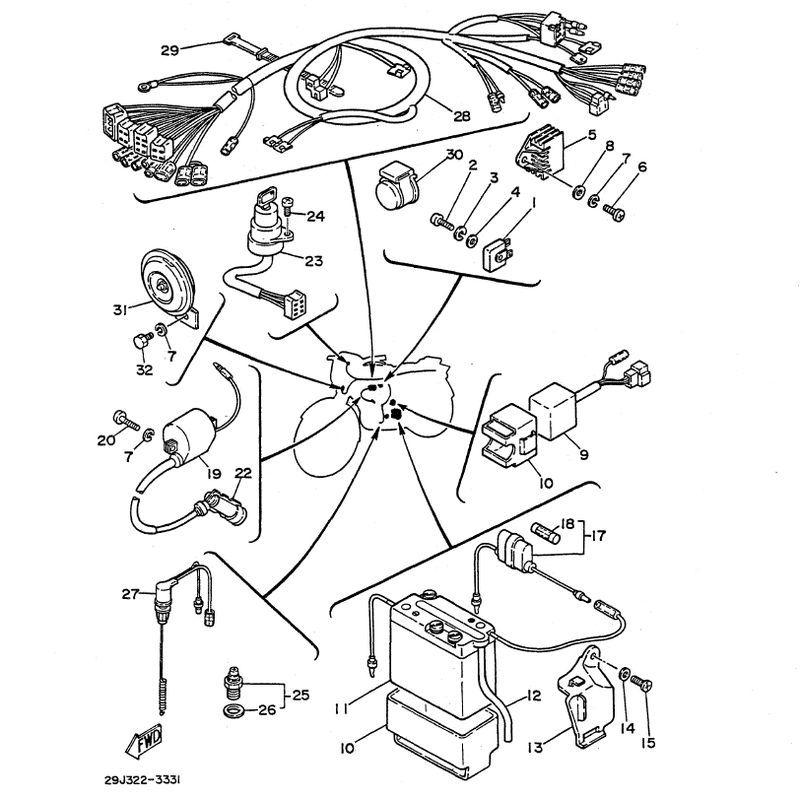 Exploded view drawings rear wheel l Yamaha DT50MX - JMPB Parts