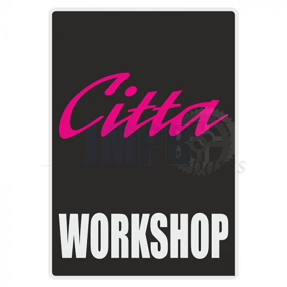 Workshop Sticker Citta Black English