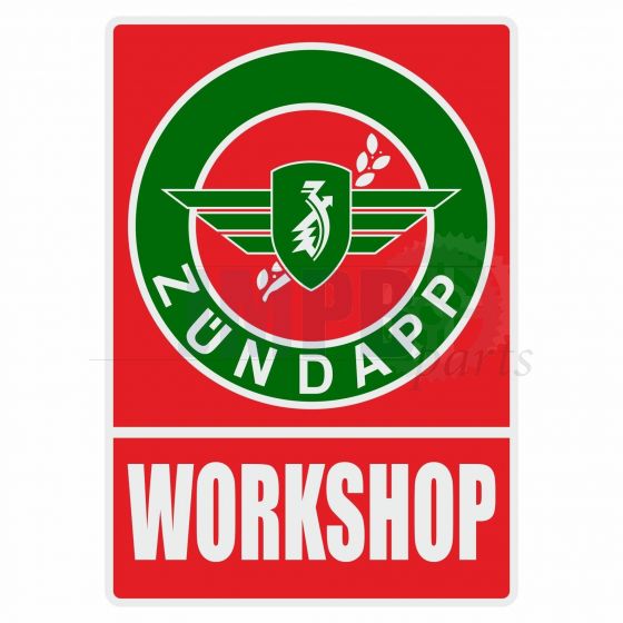 Workshop Sticker Zundapp Red/Green English