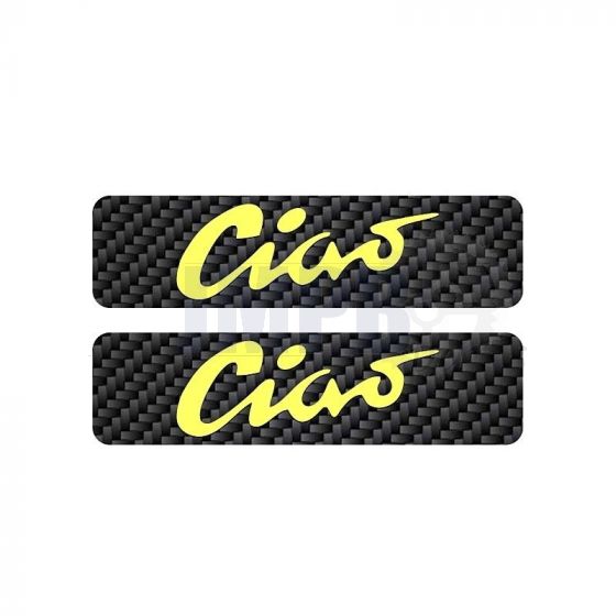 Tank stickers Ciao Carbon/Yellow