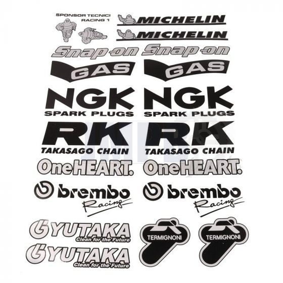 Sponsorkit Technical Racing Black/Silver 24X34CM