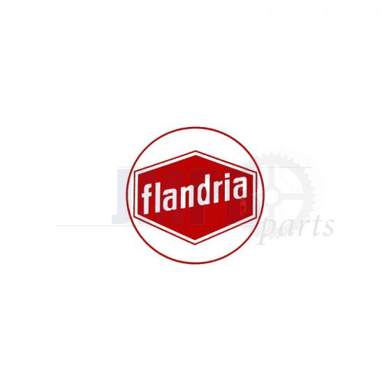 Sticker Flandria Logo Red/White 41MM