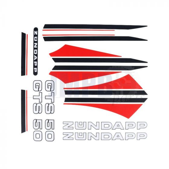 Stickerset Zundapp GTS50 Red/Black