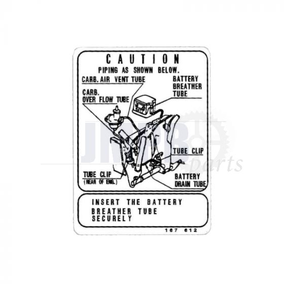 Sticker Battery instructions Honda MT/MB