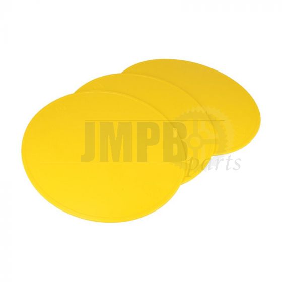 Number plate set Cross / Race Oval Yellow 3-Piece 