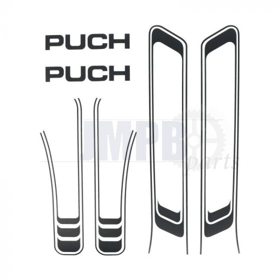 Stickerset Puch Maxi Lines Anthracite Metallic A-Quality