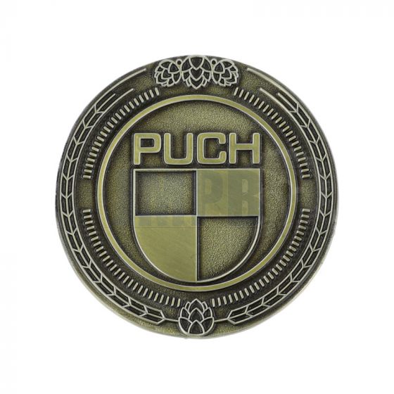 Emblem Sticker Puch Logo Metal Gold 47MM