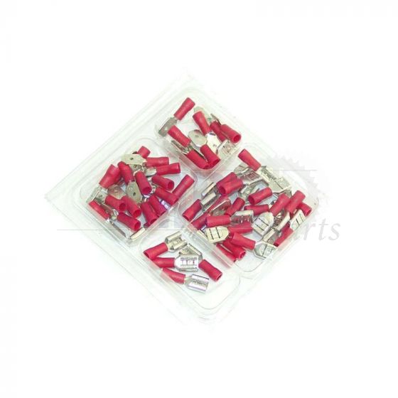 Assortiment set Cable lugs Red - 50 Pieces