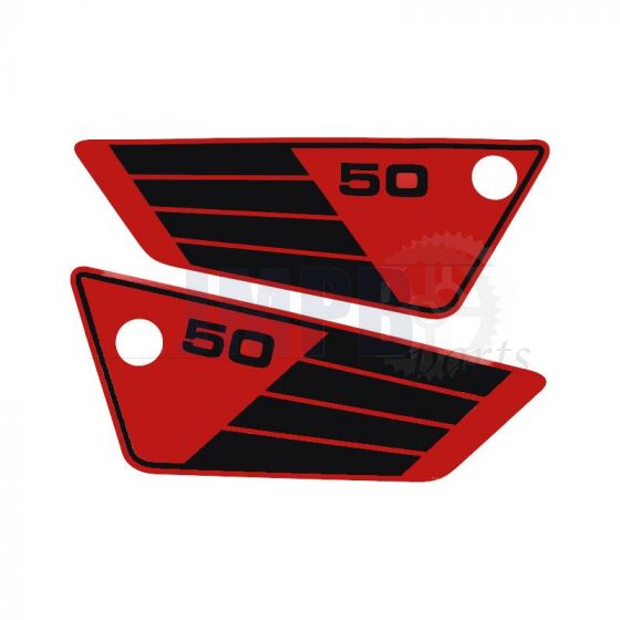 Side panel Stickerset Yamaha FS1 2RU Red/Black 