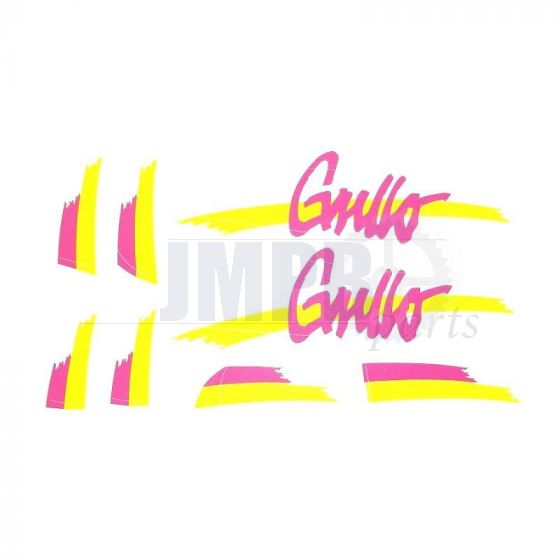 Stickerset Vespa Grillo Purple/Yellow