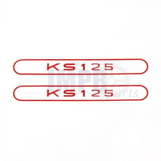 Sticker set Tank Zundapp KS125 Red
