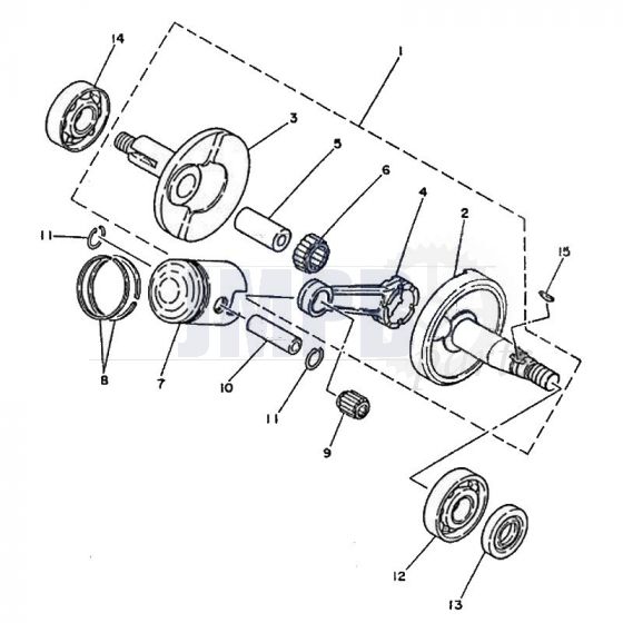 Crankshaft / Piston Yamaha FS1 2RU
