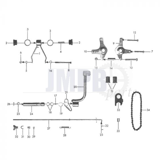Engine mounting / Brake parts Zundapp 517