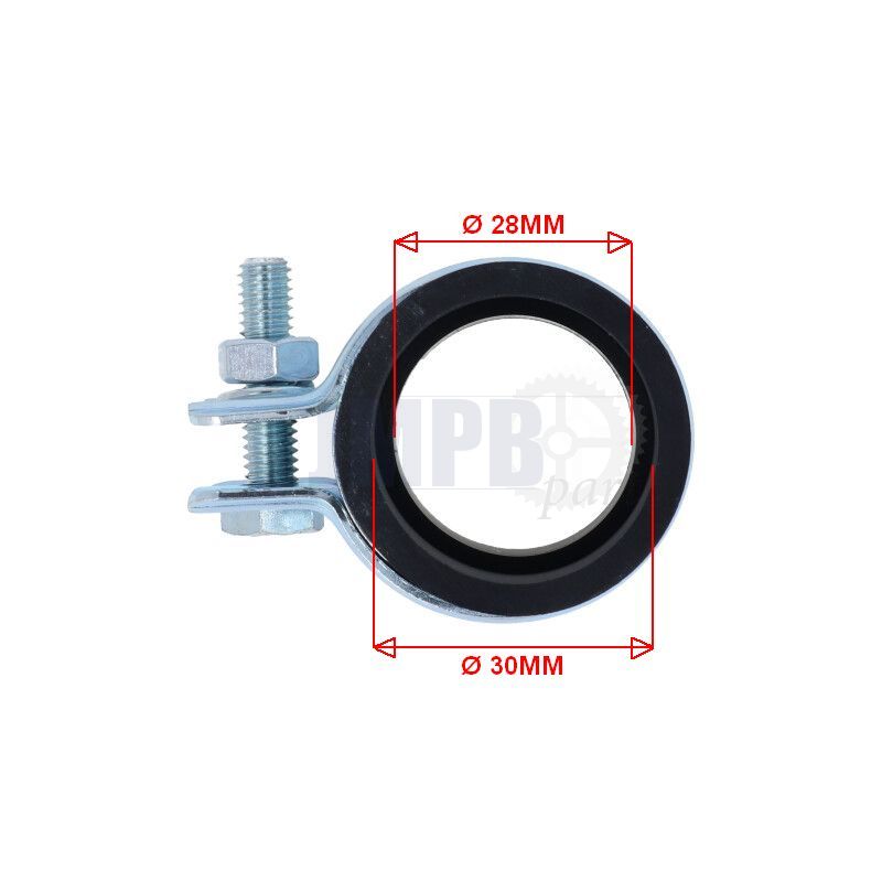 Exhaust clamp with rubber 28/30MM Puch - JMPB Parts