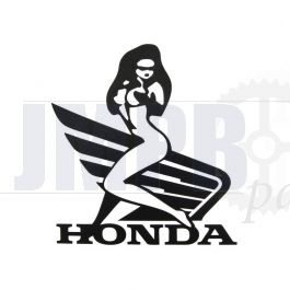 Sticker Honda Wing Woman Black 140X155MM