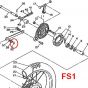 Split pin Stabilizer bar / Brake pedal Yamaha FS1/DT Original