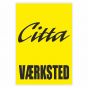 Vaerksted Sticker Citta Yellow Danish