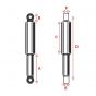 Shock absorbers Grey/Chrome Closed IMCA 370MM