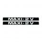 Stickerset Maxi - 2 V Black/White 225X22MM
