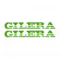 Sticker set Gilera Turbo Cut text Green