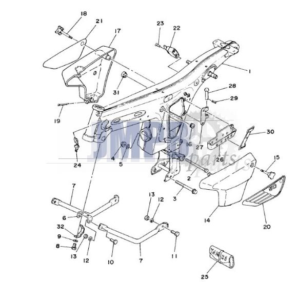 Frame / Side panels Yamaha FS1 DX
