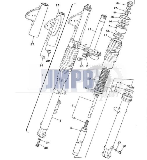 Front fork Yamaha FS1 DX