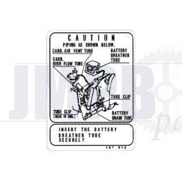 Sticker Battery instructions Honda MT/MB