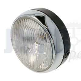 Headlight Guia Black/Chrome 145MM