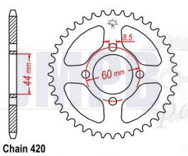 Rear sprocket Small hole Yamaha 47 Teeth
