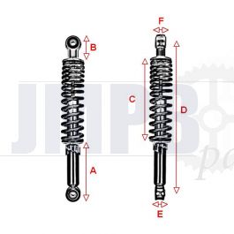 Shock absorbers Chrome 300MM Maxi