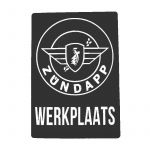 Sticker Zundapp "Werkplaats" Black A4