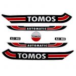 Stickerset Tomos A3 Old Model Red/Black