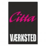 Vaerksted Sticker Citta Black Danish