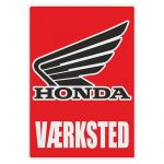 Vaerksted Sticker Honda Danish