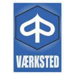 Vaerksted Sticker Piaggio Danish