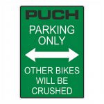 Sticker "Puch Parking Only" Green