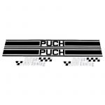 Stickerset Puch M50 Racing Black on White