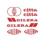 Stickerset Gilera Citta Red 7-Pieces