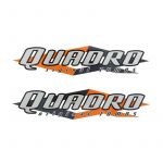 Tank stickers Tomos Quadro Grey/Orange