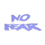 Sticker No Fear Purple 20X10CM