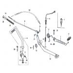 Kickstart / Gear / Brake pedals Honda MT50