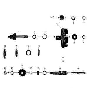 06. Zundapp 529 Gear box 3G Foot