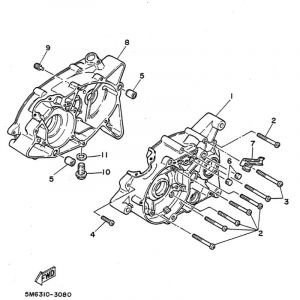 Crankcase Yamaha DT50MX
