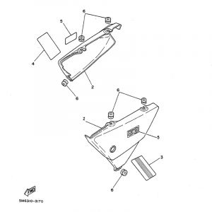 Side covers Yamaha DT50MX