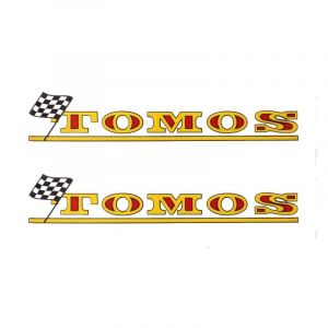 Stickerset Tank Tomos Finish Flag Yellow/Red