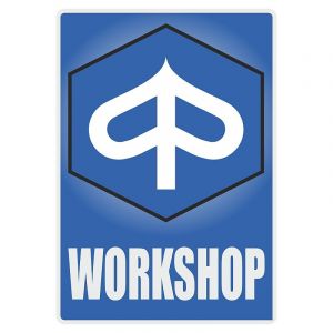 Workshop Sticker Piaggio English