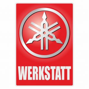 Werkstatt Sticker Yamaha Deutsch
