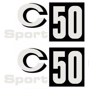 Stickerset Zundapp C50 Sport Black Patch 