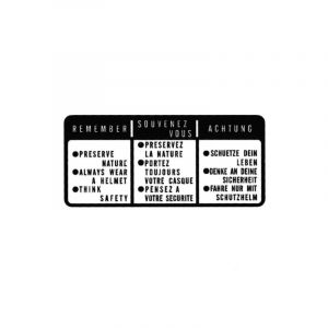 Sticker Driving instructions Honda MT/MB Black/Transparent